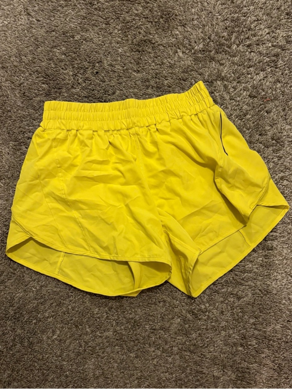 Yellow Women's Athletic Shorts